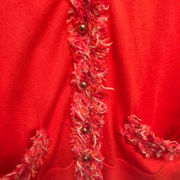 Kate Spade Orange Cardigan Size L - Picture 5 of 6